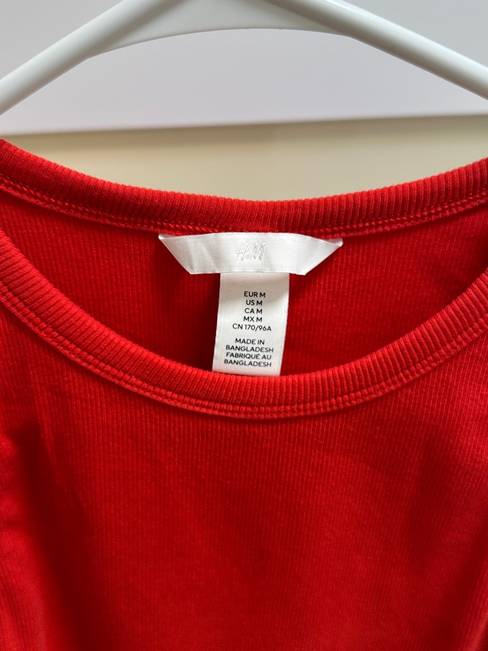 H&M Red Ribbed Cropped Tank - Picture 5 of 6